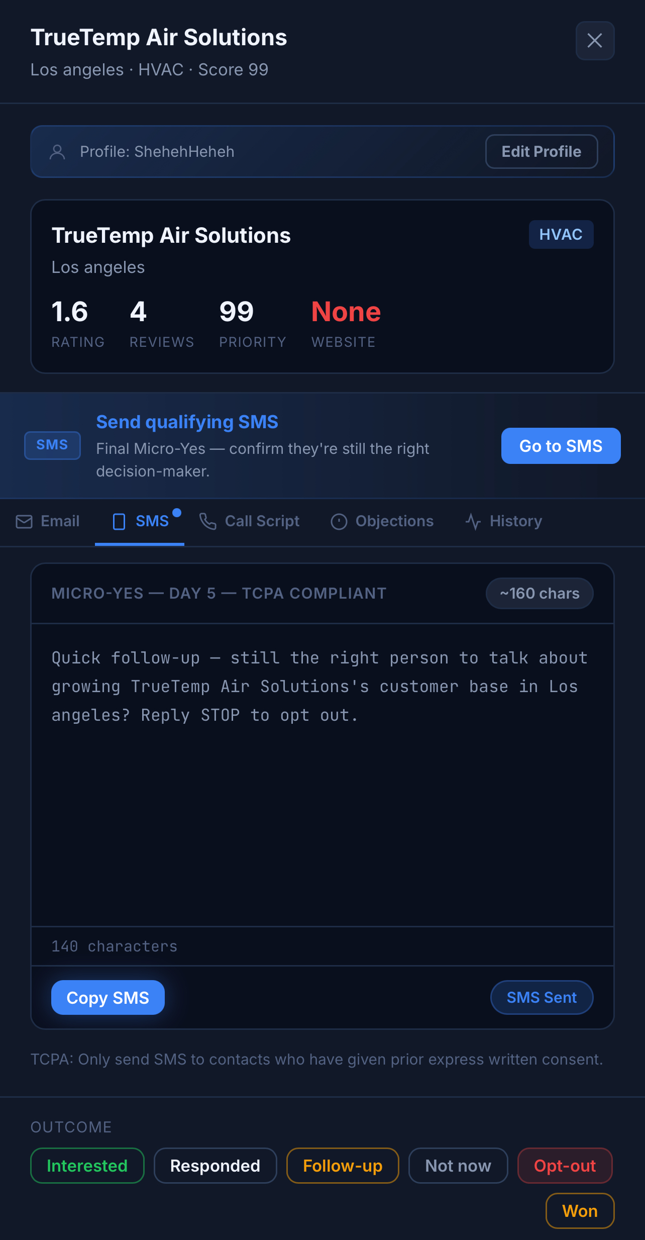BLITZR dashboard showing lead credits, Start Today's Blitz queue, and the lead extraction filters